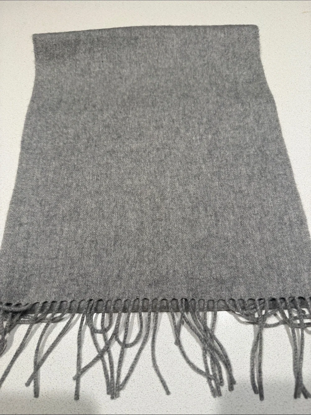 Marc Jacobs Gray Fringe Wool Scarf